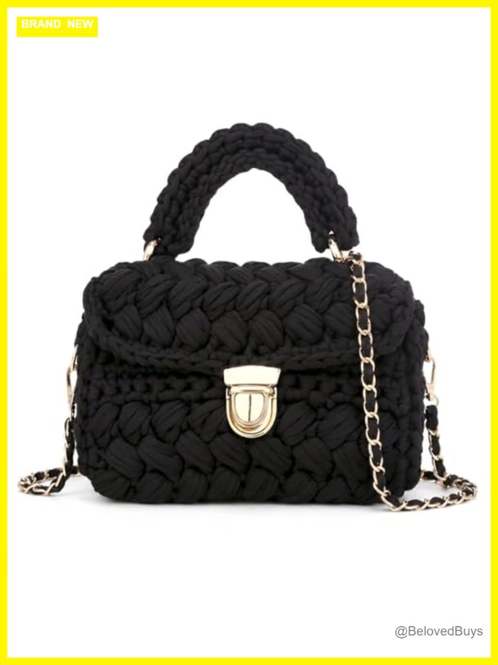 Handwoven Crochet Shoulder Bag Crossbody Clutch Tote